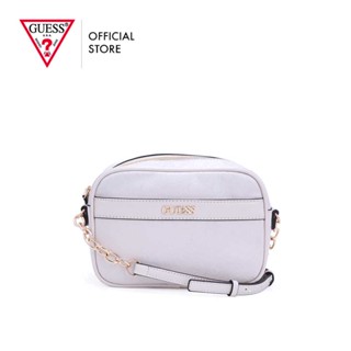 GUESS กระเป๋าผู้หญิง รุ่น FG862312 ELLISON CAMERA CROSSBODY สีเบจ กระเป๋าสะพาย