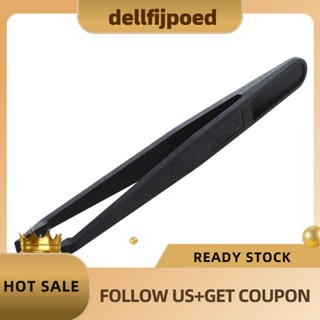 【dellfijpoed】แหนบพลาสติก ป้องกันไฟฟ้าสถิตย์ สีดํา