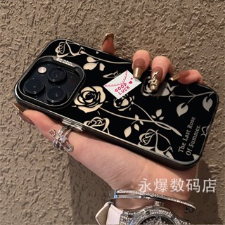 เคสโทรศัพท์มือถือ แบบนิ่ม ผิวด้าน ลายดอกกุหลาบ สําหรับ Apple Iphone 14promax 13pro 12 11 7p CN7X