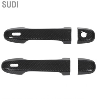 Sudi Exterior Door Handle Decoration Trim Rugged Carbon Fiber Outer Cover for Car