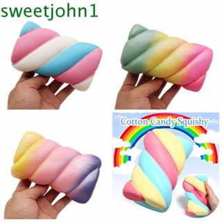 Sweetjohn ของเล่นบีบลูกกวาด ผ้าฝ้าย PU นิ่ม กลับตัวช้า น้ําตาลหวาน สําหรับเด็ก