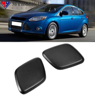 Myronghd ฝาครอบไฟหน้ารถยนต์ สีดํา สําหรับ Ford Focus 2012 2013 2014