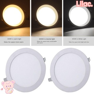 Lilac แผงไฟดาวน์ไลท์ LED 1 ดวง ทรงกลม สีขาวเย็น AC85-265V 3W-12W ทนทาน 2023