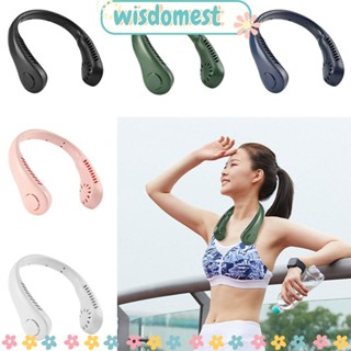 WISDOMEST พัดลมระบายความร้อน แบบชาร์จ USB สําหรับเล่นกีฬากลางแจ้ง