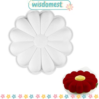 WISDOMEST แม่พิมพ์ซิลิโคน ลายดอกไม้ สําหรับทําพุดดิ้ง ขนมหวาน มูส เยลลี่ DIY