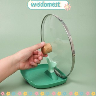 Wisdomest ที่วางฝาช้อนพลาสติก สีเขียว สวยงาม 6.8 นิ้ว สําหรับห้องครัว 2 ชิ้น