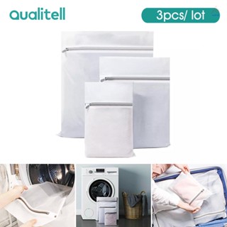   Qualitell ถุงซักผ้า ถุงซักผ้า จัดเก็บ เดินทาง จัดระเบียบ ถุง 3 ชิ้น / ล็อต