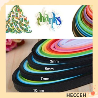 Hecceh 3/5/7/10 มม. กระดาษ Quilling ที่มีสีสัน Decro DIY เครื่องมือ Origami