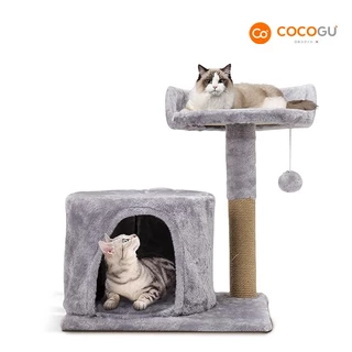 COCOGU คอนโดแมว 2 ชั้น พร้อมเสาลับเล็บแมว แข็งแรง ใช้งานได้จริง