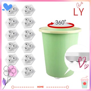 Ly ล้อสเตนเลส แกนหกเหลี่ยม หมุนได้ 360 องศา รับน้ําหนักได้ 55 ปอนด์ สีขาว สําหรับเครื่องใช้ไฟฟ้า 12 ชิ้น