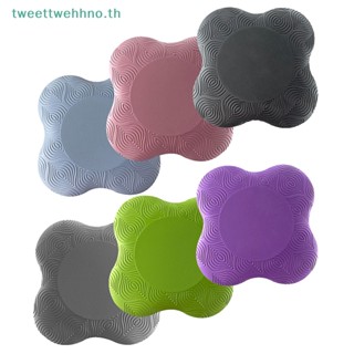 Tweettwehhno แผ่นรองเข่า กันลื่น สีพื้น สําหรับเล่นโยคะ 1 แพ็ค