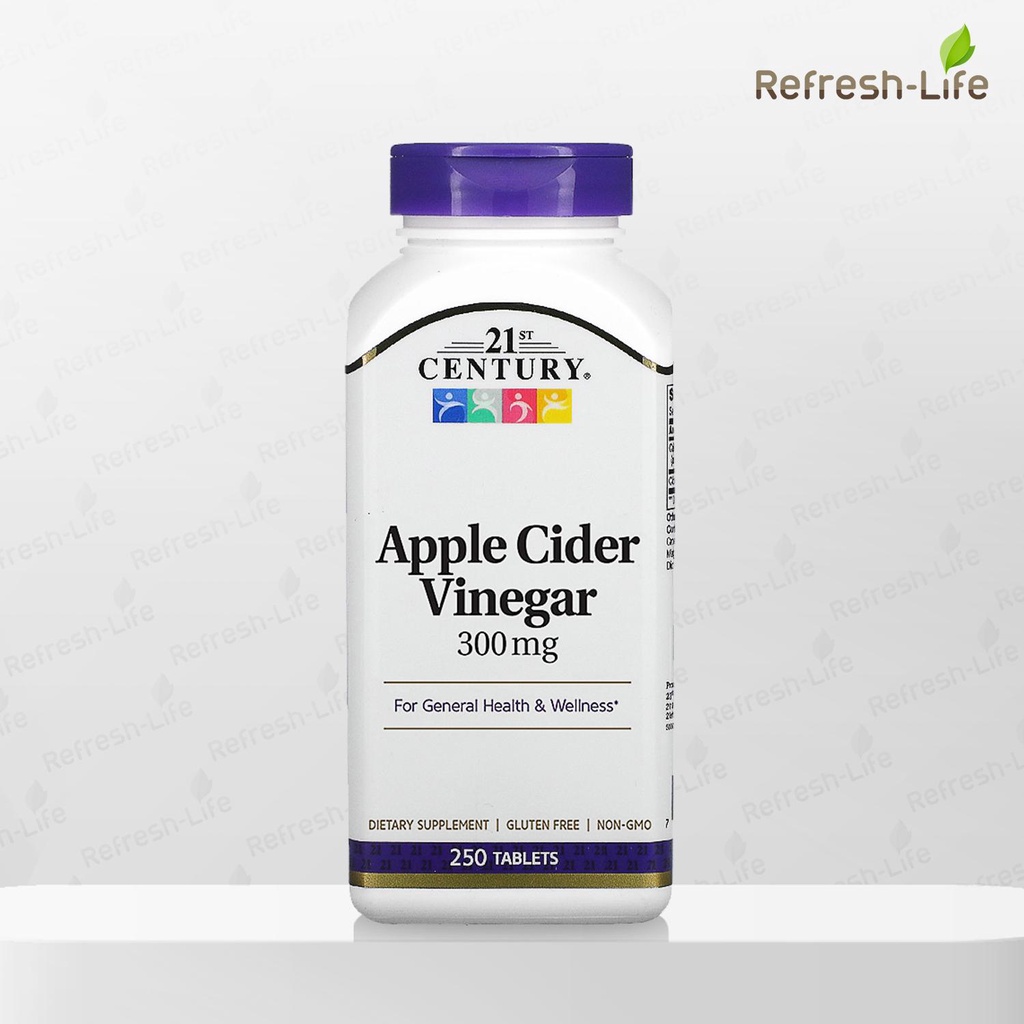 [พร้อมส่ง] 21st Century Apple Cider Vinegar 300 mg แอปเปิ้ลไซเดอ ชนิดเม็ด [Refresh-Life]
