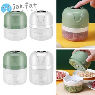 Janfat เครื่องบดสับผัก กระเทียม แบบไฟฟ้า ขนาดเล็ก ชาร์จ USB ทนทาน