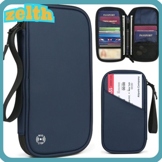 Zelth กระเป๋าใส่หนังสือเดินทาง กันน้ํา น้ําหนักเบา แบบพกพา พร้อมบล็อก RFID สําหรับผู้ชาย และผู้หญิง