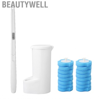 Beautywell Bathroom Disposable Toilet Brush Hygienic Long Handle Cleaner Easy Storage Free Rotating for Household