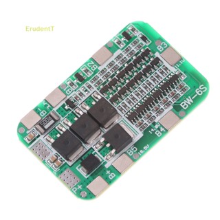 [ErudentT] บอร์ดป้องกัน BMS 6S 15A PCB สําหรับลิเธียมลิเธียมไอออน 18650 Ce A3U5 6 แพ็ค [ใหม่]