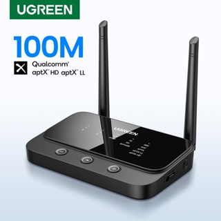 Ugreen อะแดปเตอร์รับส่งสัญญาณเสียงบลูทูธ 5.0 ไร้สาย ระยะไกล 100 เมตร AptX LL AptX HD สําหรับ TV Home Stereo