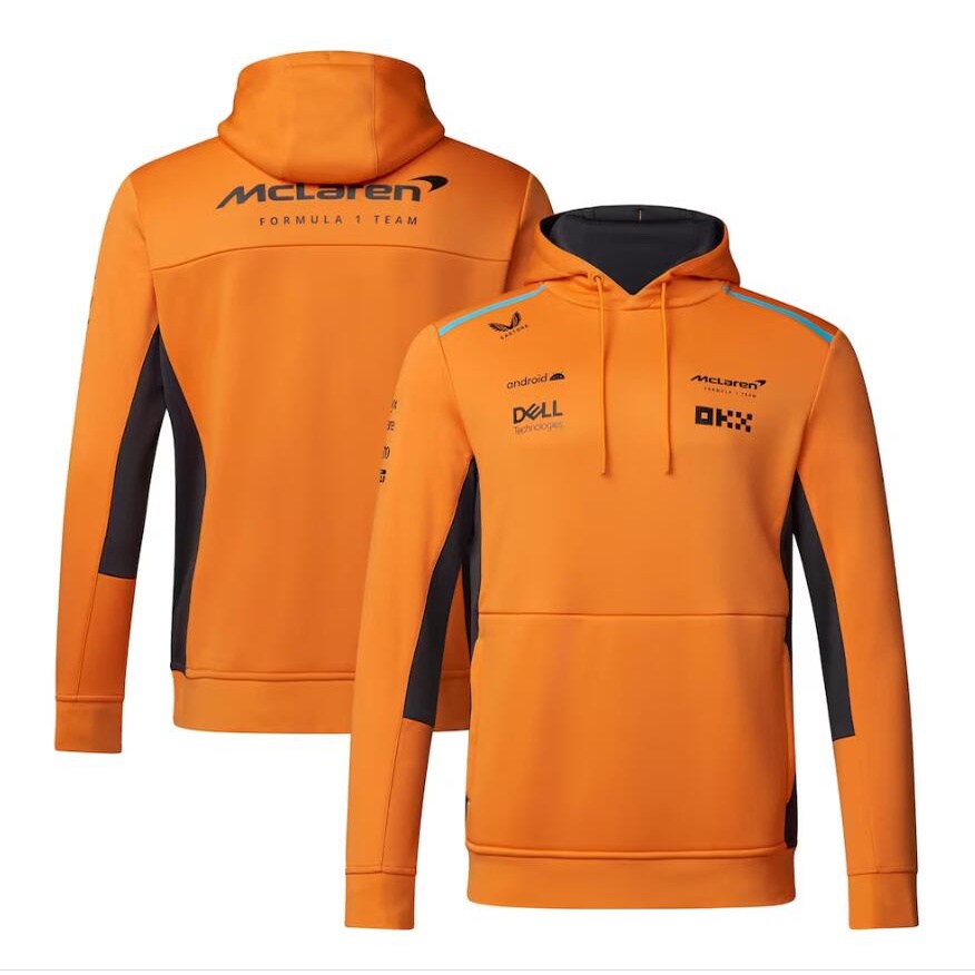 2025 ใหม่ล่าสุด F1 Racing Hooded Sweat + Mclaren Team F1 Softshell Jacket + ฤดูใบไม้ผลิผู้ชายและผู้ห