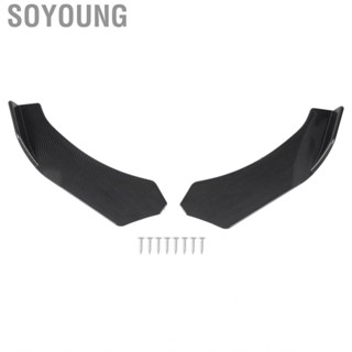 Soyoung Front Bumper Lip Universal Carbon Fiber Pattern 57cm Splitter Protector for Vehicles Car Accessories Replacement