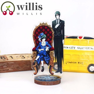 Willis โมเดลฟิกเกอร์อะคริลิคตั้งโต๊ะลายการ์ตูนอะนิเมะสีดําสําหรับตกแต่งบ้าน