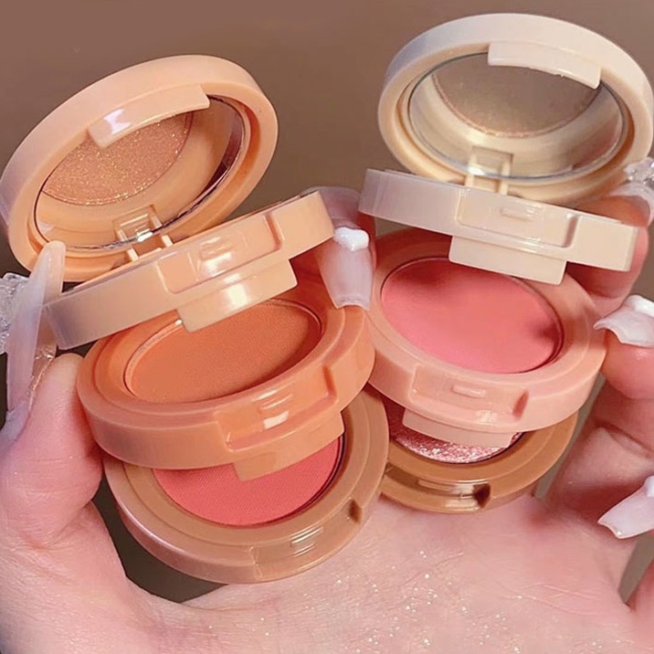พาเลทอายแชโดว์ บลัชออน เฉดดิ้ง 3in1 สีสวย โทนสีนู้ด ประกายซิมเมอร์ กลิตเตอร์เนื้อละเอียดติดทนกันน้ำ