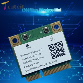 Tcuteit การ์ดเครือข่าย WiFi ไร้สาย PCI-E 1200Mbps บลูทูธ 4.2 2.4 Ghz/5 ขนาดเล็ก