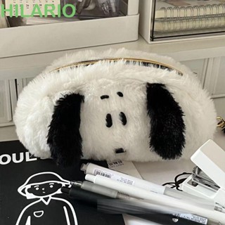 กระเป๋าดินสอ ขนาดใหญ่ จุของได้เยอะ ลายการ์ตูนลูกสุนัข Snoopy สีดํา สีขาว สไตล์เกาหลี