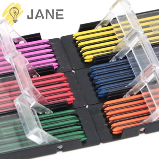 Jane ไส้ดินสอกดอัตโนมัติ ลบได้ 2.0 มม. HB หลากสี แบบเปลี่ยน อุปกรณ์เสริม สําหรับเขียน 2 กล่อง