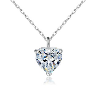 2ct Heart Moissanite D/VVS1 Pendant with Chain