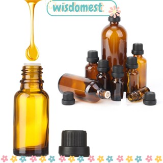 WISDOMEST ขวดแก้วสีเหลืองอําพัน ขวดรีฟิล ขวดน้ํายาหยอดตา