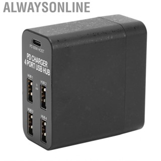 Alwaysonline Type C Charging Station  5 Port Portable USB Hub for U Disk