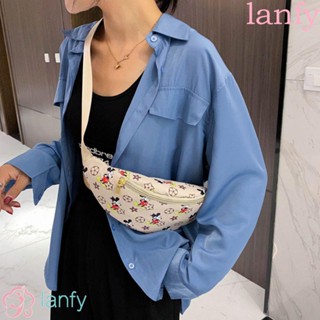 Lanfy กระเป๋าคาดเอว หนัง Pu น่ารัก สไตล์วินเทจ สําหรับผู้หญิง