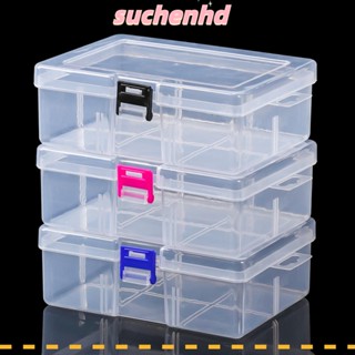 Suchenhd กล่องพลาสติกใส 3 สี สําหรับใส่เครื่องประดับ