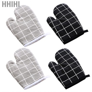 Hhihi Oven Mitt Cooking Mitten Cotton Lining Heat Resistant  Tool for Baking Dish