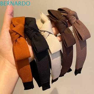 Bernardo ที่คาดผม โบว์ กันลื่น สีพื้น เกาหลี เครื่องประดับผม แฟชั่น ที่คาดผม ที่คาดผม โบว์ เรียบง่าย ล้างหน้า