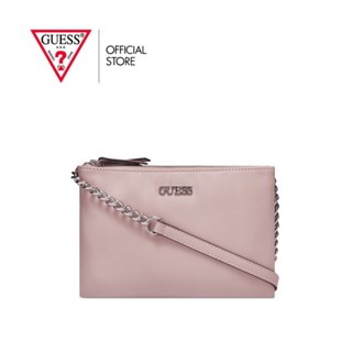 GUESS กระเป๋าสะพายผู้หญิง รุ่น LE872976 MCCLAIN MINI DBL ZIP CROSSBODY สีชมพู