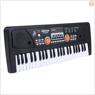 BIGFUN 49 Keys USB Electronic Organ Kids Electric Piano with Microphone - 6 Demo Songs 5 Percussion