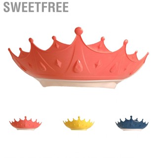 Sweetfree Baby Shower Cap Silicone Crown Shape Ear Protection Adjustable  Hair Washing Hat for Toddler