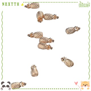 Nextth จี้สับปะรด ทองเหลือง ชุบทอง 18k สําหรับทําเครื่องประดับ DIY