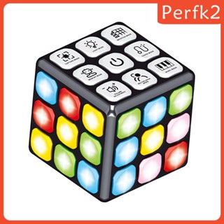 [Perfk2] ของเล่นเกมลูกบาศก์ มีไฟกระพริบ LED สไตล์คลาสสิก สําหรับเด็ก และผู้ใหญ่