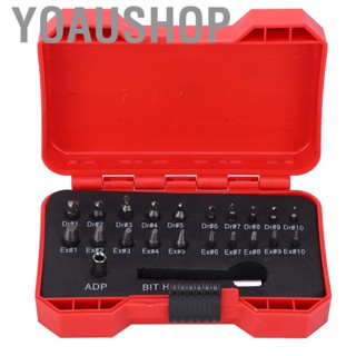 Yoaushop 22Pcs Spiral Flute Screw Extractor Set Damaged Broken  Take Out