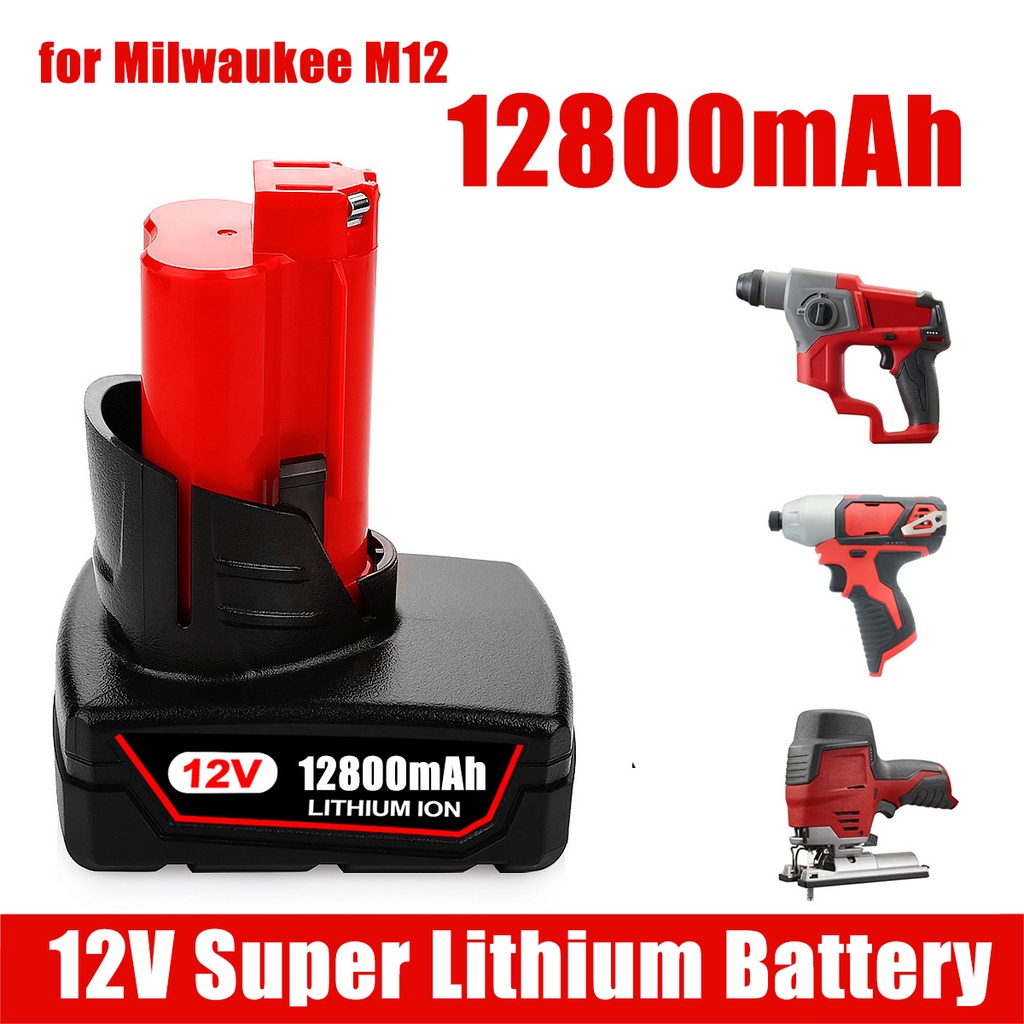 For Milwaukee Tool 12V Li-ion Battery for Milwaukee M12 C12 XC 48-11-2440 48-11-2402 48-11-2411 48-1