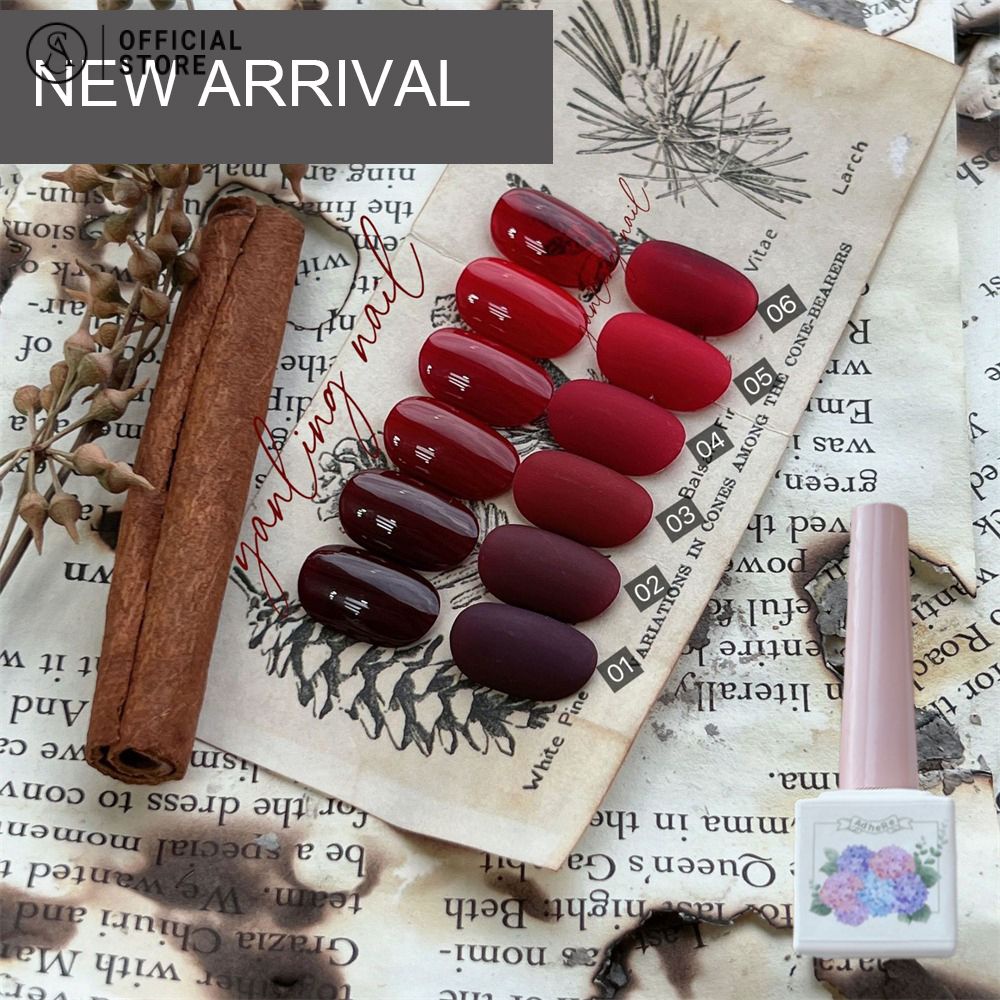 สีเจล สีทาเล็บเจล ชุดสีแดง มารี กาวยาทาเล็บ เบอร์รี่เชอร์รี่ กาวยาทาเล็บ เล็บสีแดงเลือด 12ml