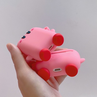 เคสหูฟังบลูทูธไร้สาย ซิลิโคนนิ่ม Tpu ลายการ์ตูน Kirby 3D สําหรับ AirPods 1 2 pro2 3 2021 gen3