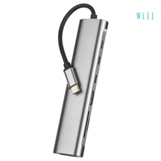 Will Versatile 7 in 1 ฮับ Type C สําหรับแล็ปท็อป คอมพิวเตอร์ โทรศัพท์มือถือ