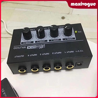 [Maxivogue] เครื่องมิกเซอร์เสียงสเตอริโอ 12V ขนาดกะทัดรัด คุณภาพสูง สําหรับเครื่องเล่นซีดี บันทึกเสียงคอมพิวเตอร์