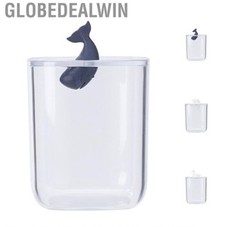 Globedealwin Bathroom Containers Multifunction Transparent Cotton Swabs Storage Canister with Lid for Home