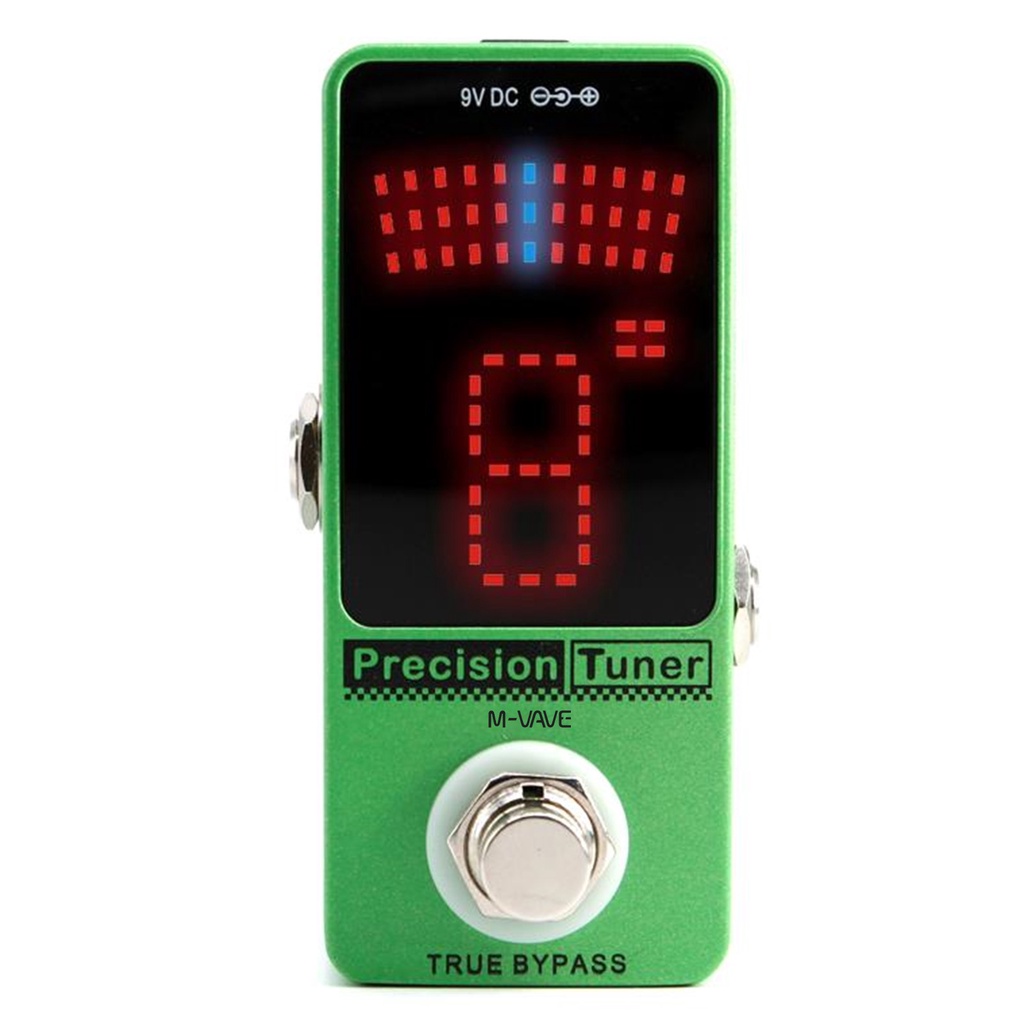 M-VAVE Precision Tuner Pedal กีตาร์ดิจิตอลเหยียบจอแสดงผล LED True Bypass สําหรับ Chromatic กีตาร์เบส