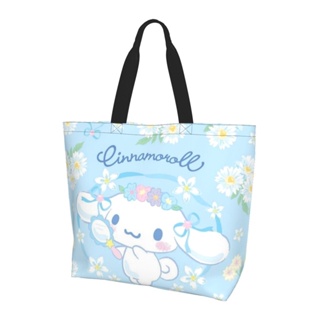 【พร้อมส่ง】กระเป๋าถือ กระเป๋าสะพายไหล่ ผ้าโพลีเอสเตอร์ ลาย Cinnamoroll เหมาะกับการพกพาเดินทาง เล่นกีฬา สําหรับสตรี