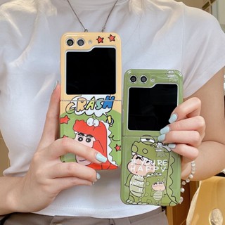 เคสโทรศัพท์มือถือแบบนิ่ม กันกระแทก ลายการ์ตูนจระเข้น่ารัก สําหรับ Samsung Galaxy Z Flip5 Z Flip 3 Flip 4